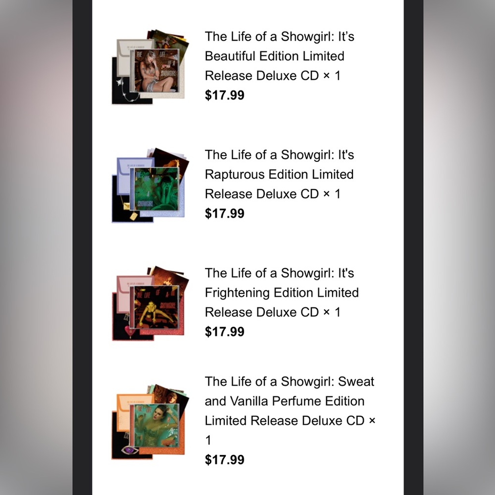 Taylor Swift - The Life of a Showgirl CD Record Set